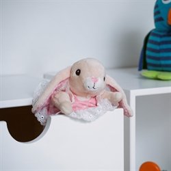 Stor skuffe med udskring - hvidmalet birk